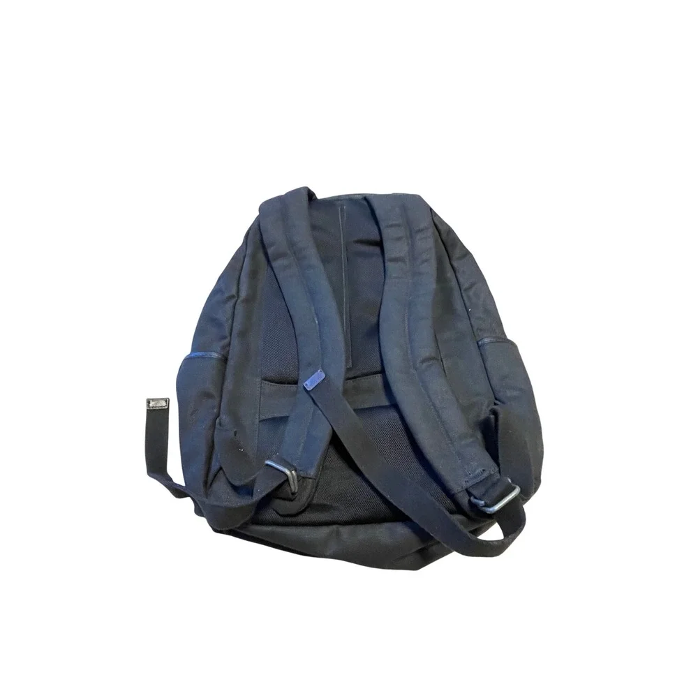 T-Tech by Tumi Forge Bessemer Backpack Black Brown Canvas Leather Travel Bag